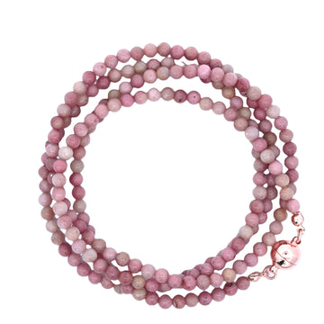 Long Strand Necklace - Rhodochrosite