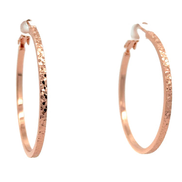 Earrings - Hoops -THIN  Beaten Metal Maria Nicola