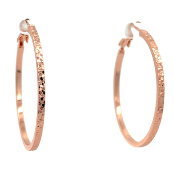 Earrings - Hoops - Beaten Metal