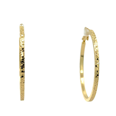 Earrings - Hoops -THIN  Beaten Metal Maria Nicola