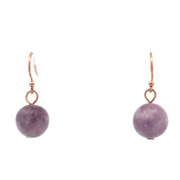 Short Earrings - Lepidolite