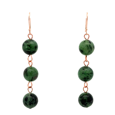 Long Earrings - RUBY ZOISITE
