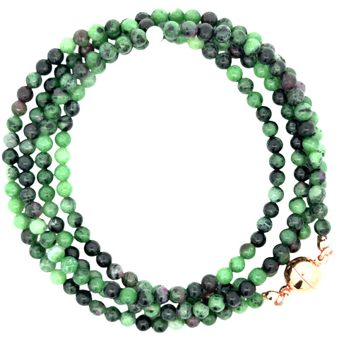 Long Strand Necklace - RUBY ZOISITE