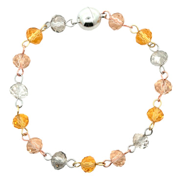 Bracelet Link - Triple Crystal (Platinum / Champagne / Golden) - LAST CHANCE - 30% OFF!