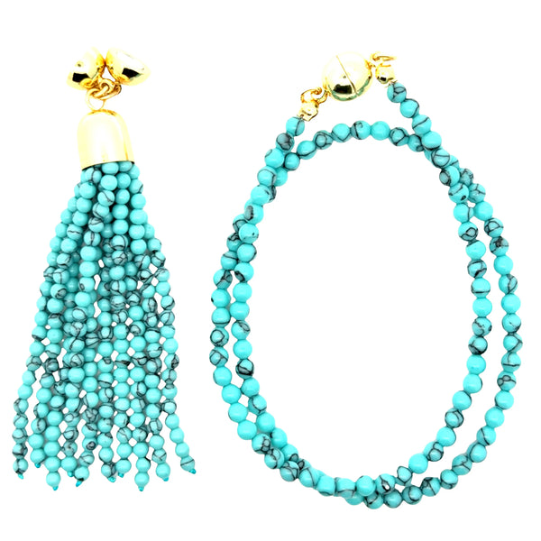 TASSEL CONVERSION - Turquoise Howlite - (tassel must be purchased on the same invoice) Maria Nicola