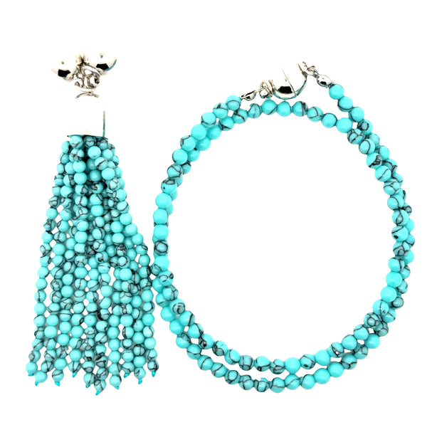 TASSEL CONVERSION - Turquoise Howlite - (tassel must be purchased on the same invoice) Maria Nicola