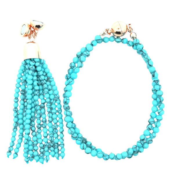 TASSEL CONVERSION - Turquoise Howlite - (tassel must be purchased on the same invoice) Maria Nicola