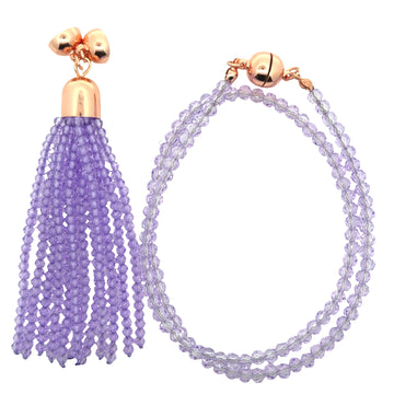TASSEL CONVERSION - LILAC CRYSTAL - (tassel must be purchased on the same invoice) Maria Nicola