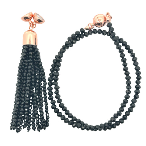 TASSEL CONVERSION - BLACK CRYSTAL - (tassel must be purchased on the same invoice)