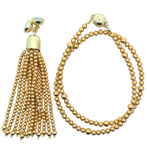 TASSEL CONVERSION - Satin Yellow Gold - (tassel must be purchased on the same invoice)