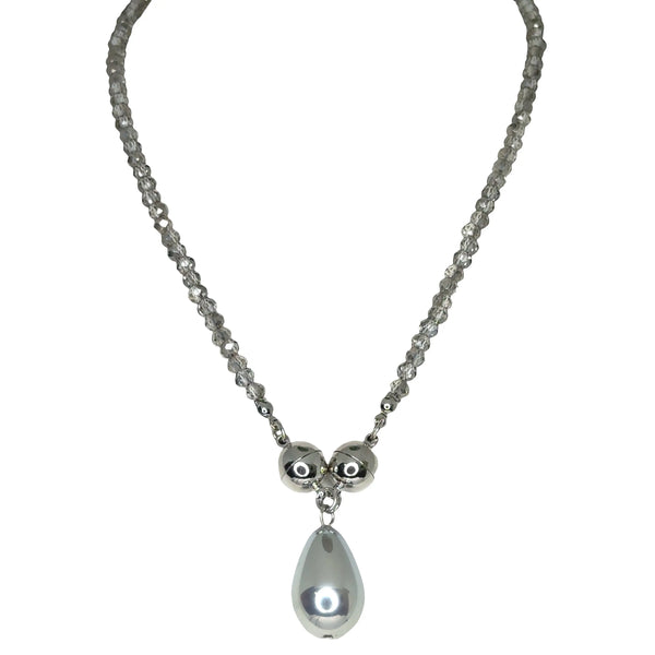 Pendant - TEARDROP - Silvery Grey Pendant