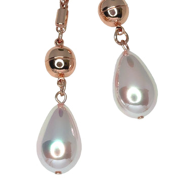 Lariat Ends - Teardrop - PINK OPALESCENCE Maria Nicola