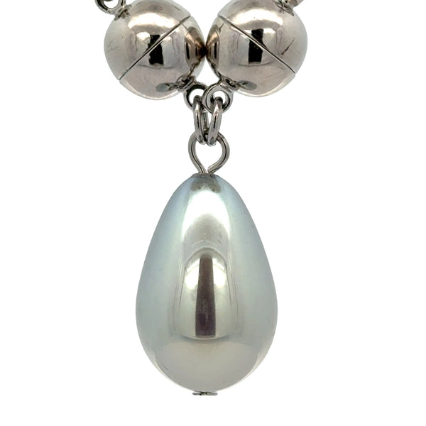 Pendant - TEARDROP - Silvery Grey Pendant