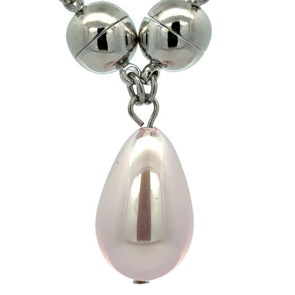 PENDANT - TEARDROP - Pink Opalescence Pendant