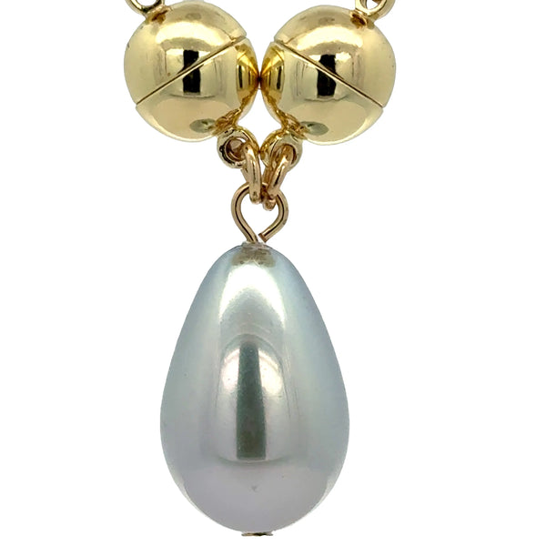 Pendant - TEARDROP - Silvery Grey Pendant