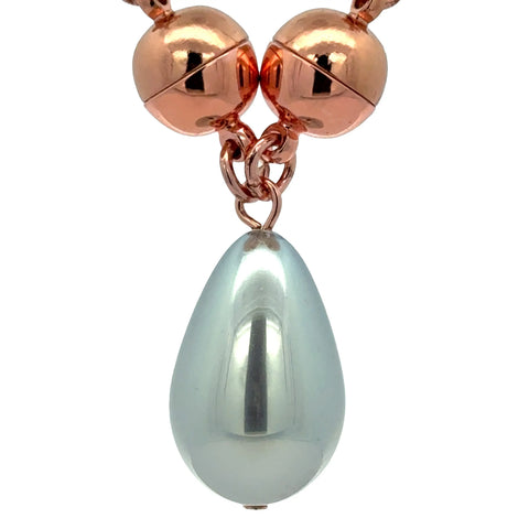 PENDANT- Teardrop - SILVERY GREY