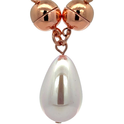 PENDANT - Teardrop- PINK OPALESCENCE