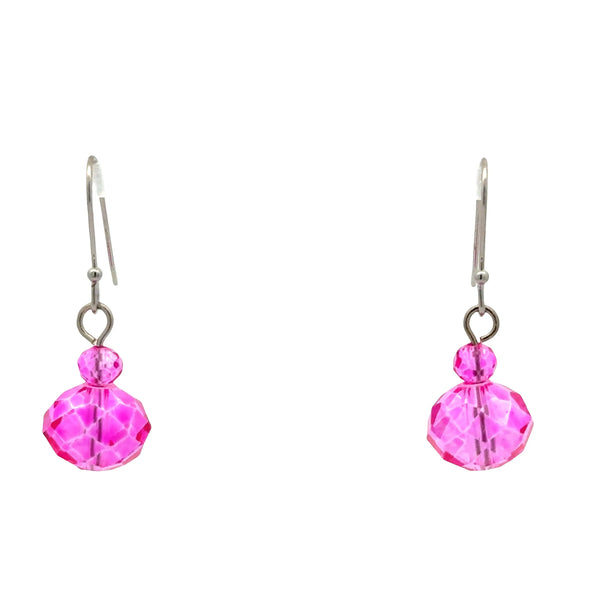 Short Earrings - FUCHSIA Crystal Maria Nicola