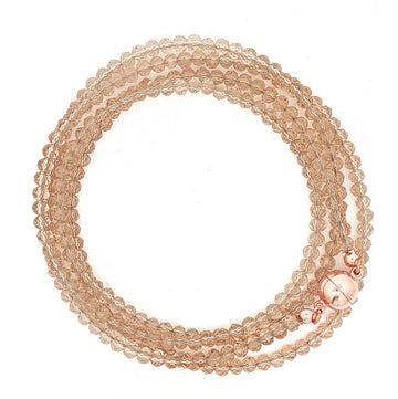 Long Strand Necklace - Champagne Crystal Seriously Romantic
