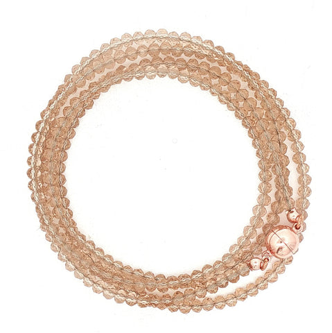 Long Strand Necklace - Champagne Crystal