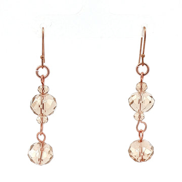 Long Earrings - Champagne Crystal Maria Nicola