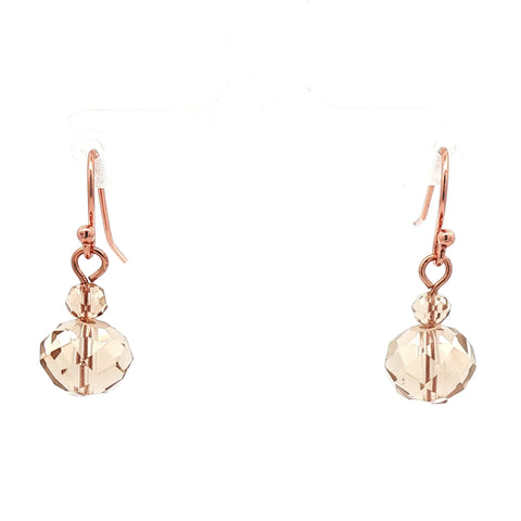 Short Earrings - Champagne Crystal