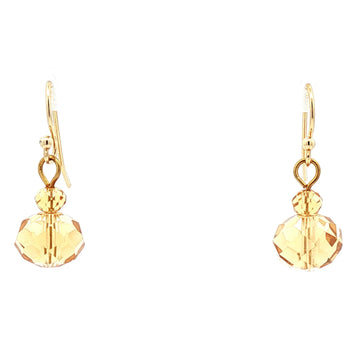 Short Earrings - Golden Crystal Maria Nicola