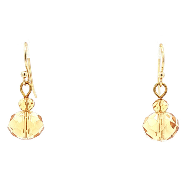 Short Earrings - Golden Crystal Maria Nicola
