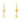 Long Earrings - Golden Crystal Maria Nicola