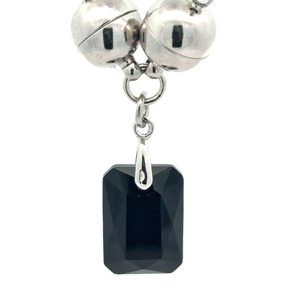 Pendant - Baby Rectangle - Jet Black Austrian Crystal