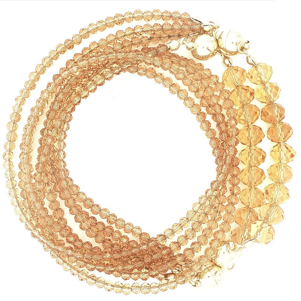 10 Way Necklace - Golden Crystal Seriously Romantic