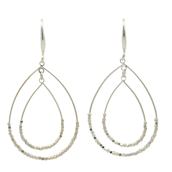SET 7-30% OFF! CRYSTAL LONG STRAND NECKLACE + PERFECTLY PAVE PENDANT + FINE BEADED TEARDROP DOUBLE TEAR DROP EARRINGS FLASH SALE