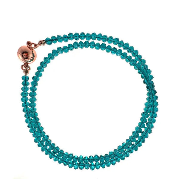 Medium Strand Necklace - Teal Crystal Seriously Romantic