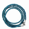 Long Strand Necklace - Shell Pearl -  STEEL BLUE Maria Nicola