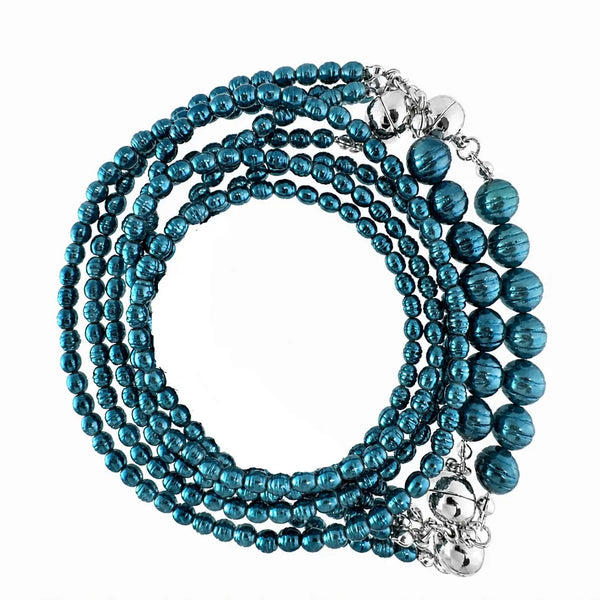 10 Way Necklace - Shell Pearl - STEEL BLUE Seriously Romantic