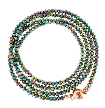 Long Strand Necklace - Harlequin Crystal Seriously Romantic