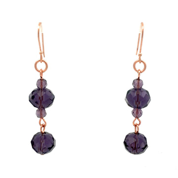 Long Earrings - GRAPE Crystal