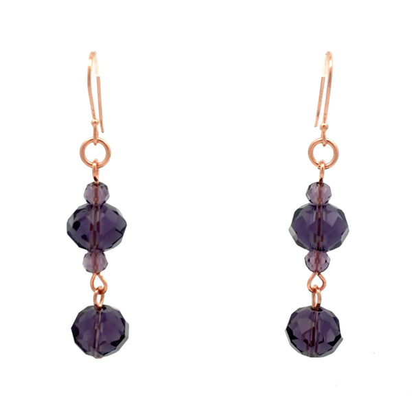 Long Earrings - GRAPE Crystal Maria Nicola