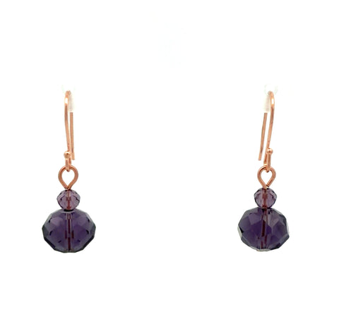 Short Earrings - GRAPE Crystal