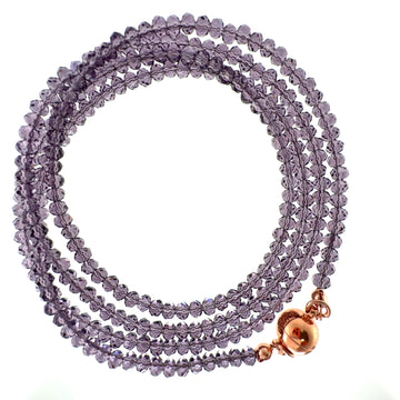 Long Strand Necklace - GRAPE Crystal