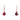 Short Earrings - Raspberry Crystal Maria Nicola