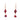 Long Earrings - Raspberry Crystal Maria Nicola
