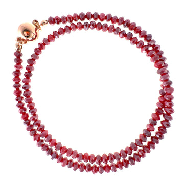 MEDIUM STRAND NECKLACE - Raspberry Crystal Seriously Romantic
