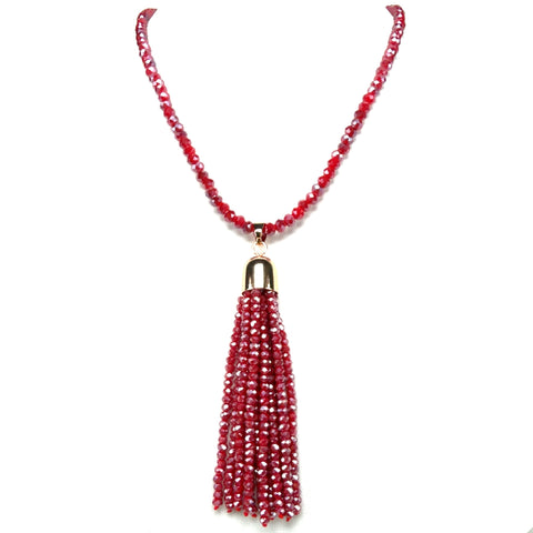 Tassel - Raspberry Crystal