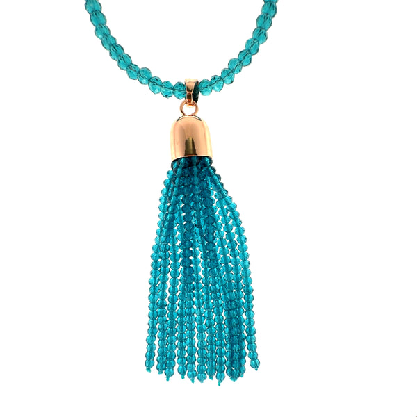 Tassel - Teal Crystal