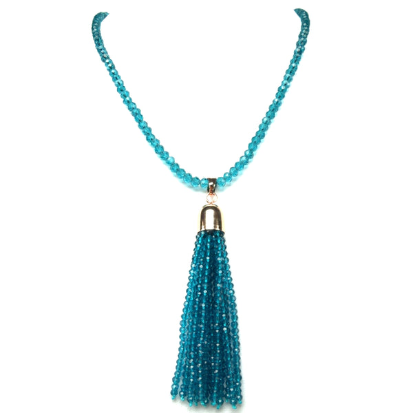 Tassel - Teal Crystal