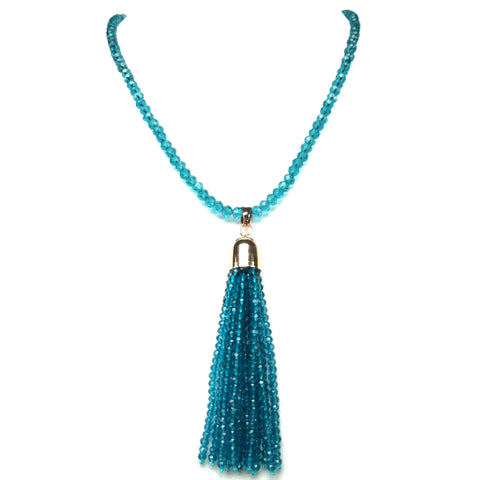 Tassel - Teal Crystal