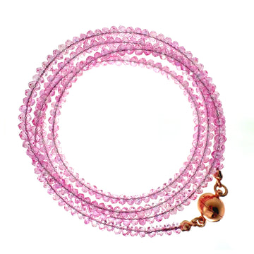 Long Strand Necklace - Candy Pink Crystal Seriously Romantic