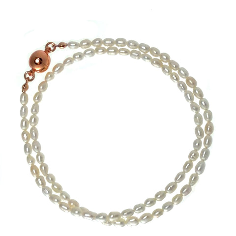 Medium Strand Necklace - Cream Pearl