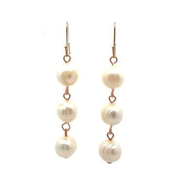 Long Earrings - Cream Pearl Maria Nicola
